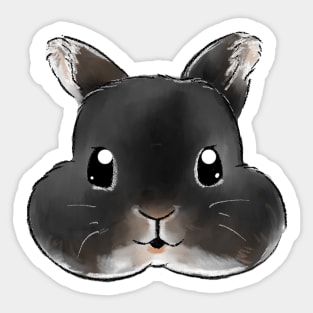 Black Rabbit Head _ Bobby Bunniesmee Sticker